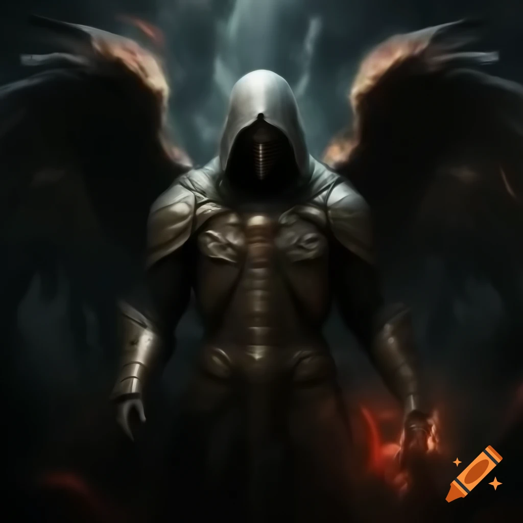 Azrael, angel of death, depicted in artistic representation