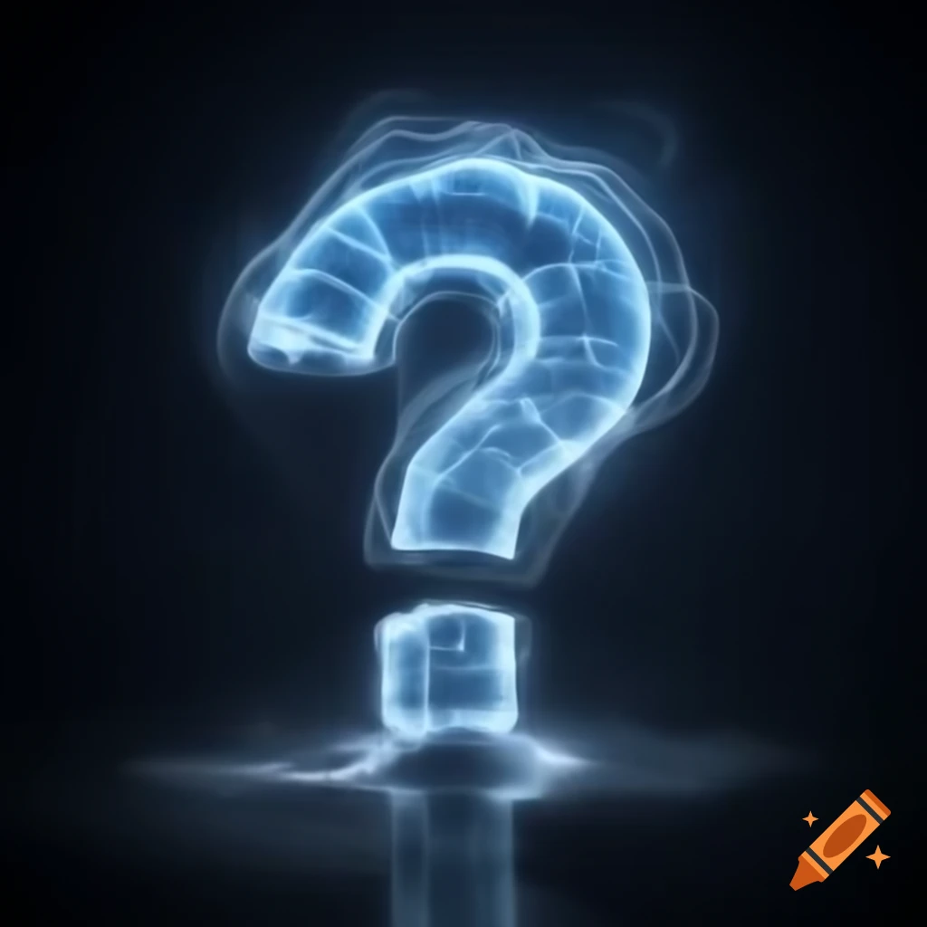 Question mark surrounded by electromagnetic waves