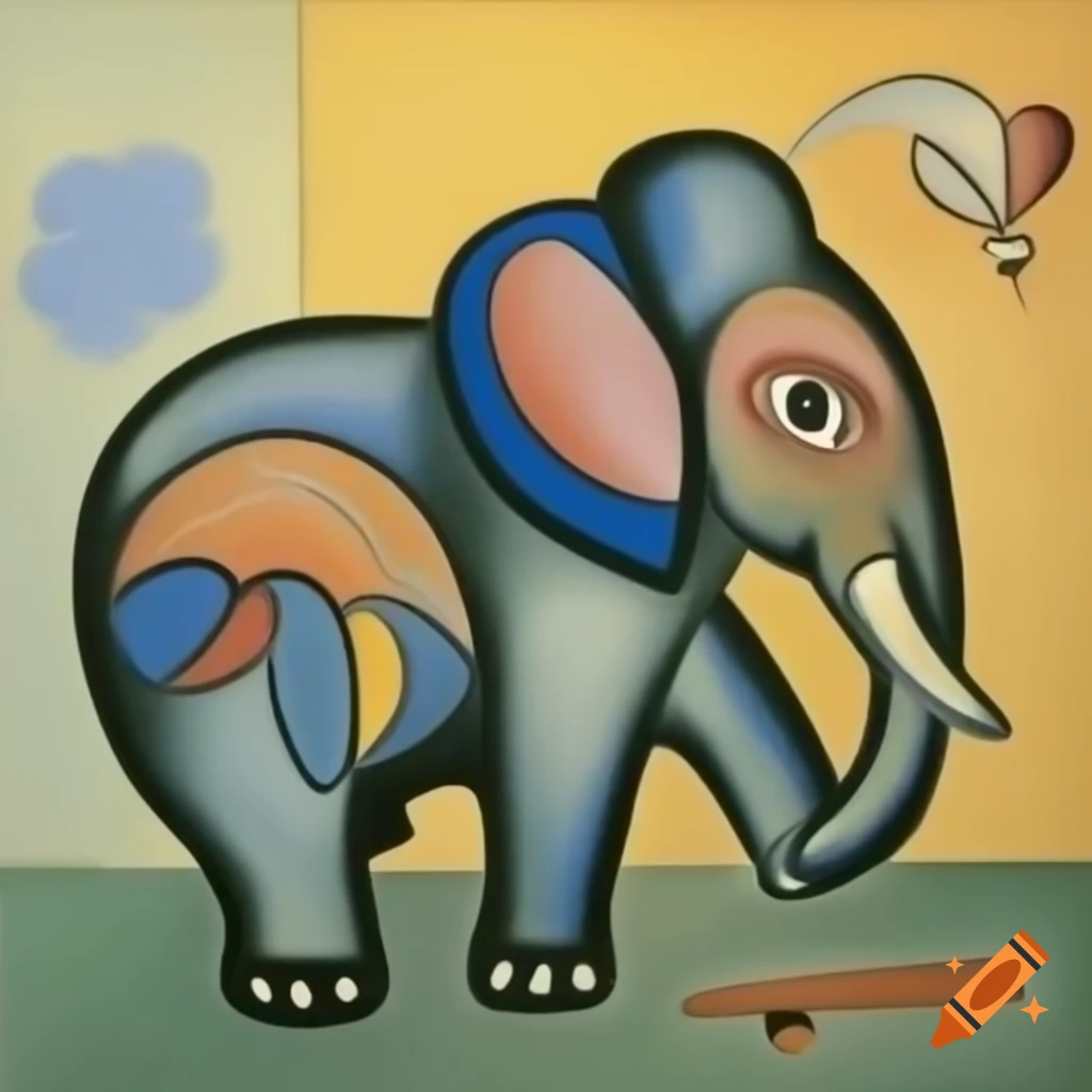 Pablo Picasso painting of an elephant