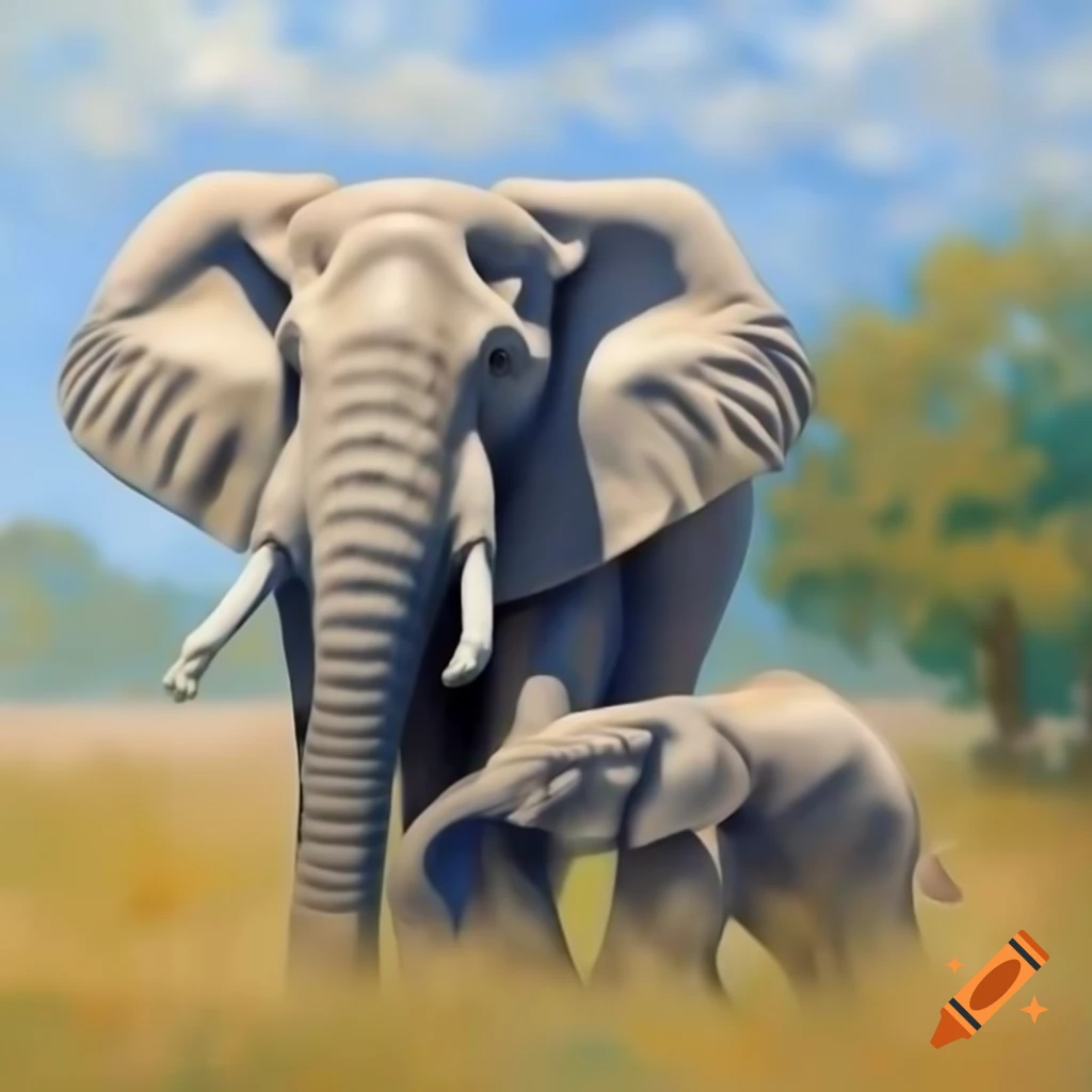 Monet painting an elephant
