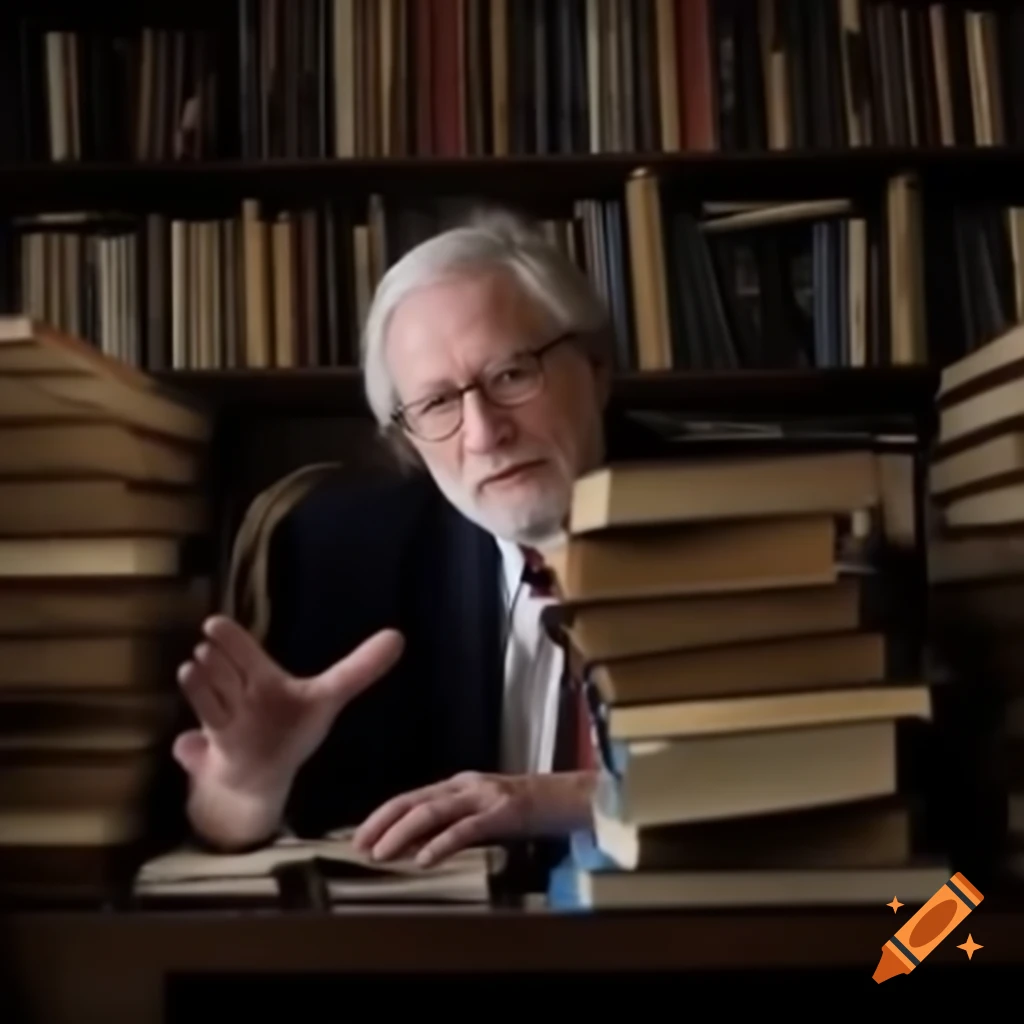 Person giving a speech about books
