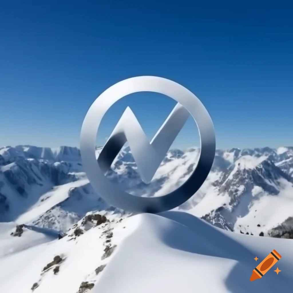 Logo design for PeakWinter Landscaping specializing in snowy mountain tops for skiing