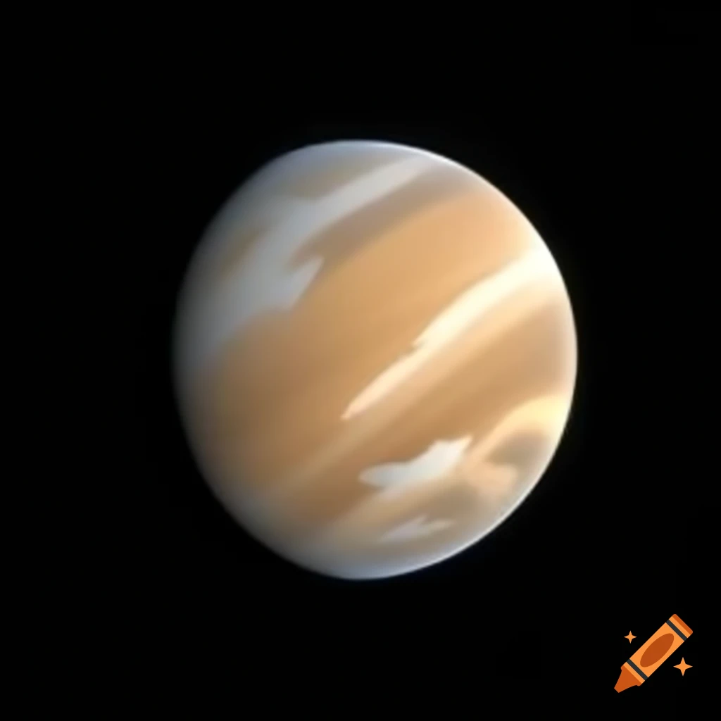 Beige planet on black background