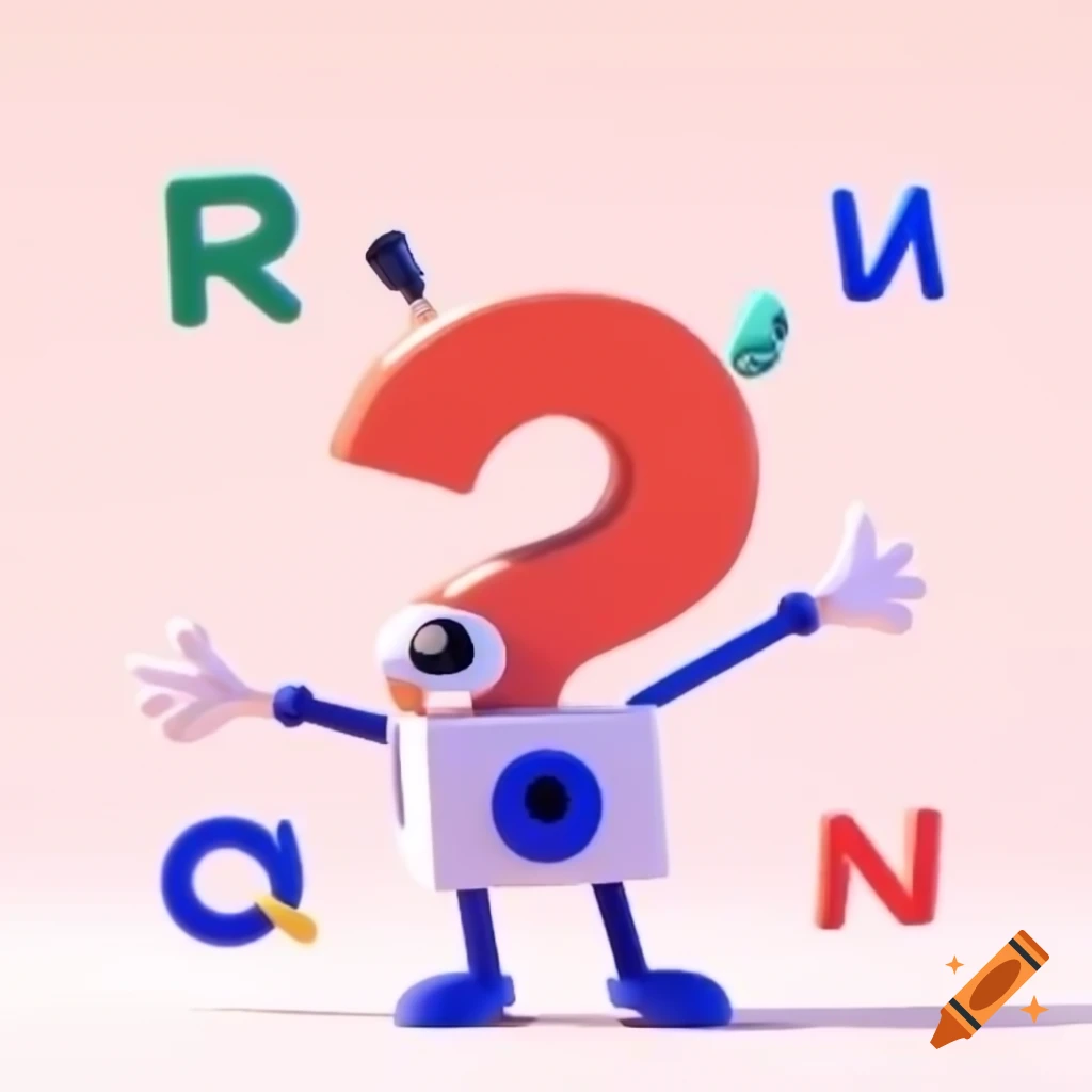 Colorful cartoon character with alphabet primer, pronouncing monosyllabic words