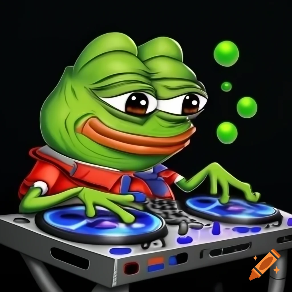 Pepe the frog depicting sadness while holding a red katana on craiyon