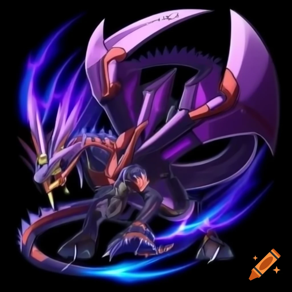 Neo-Spacian Destruction Chimera from Yu-Gi-Oh! card, representing darkness and fire