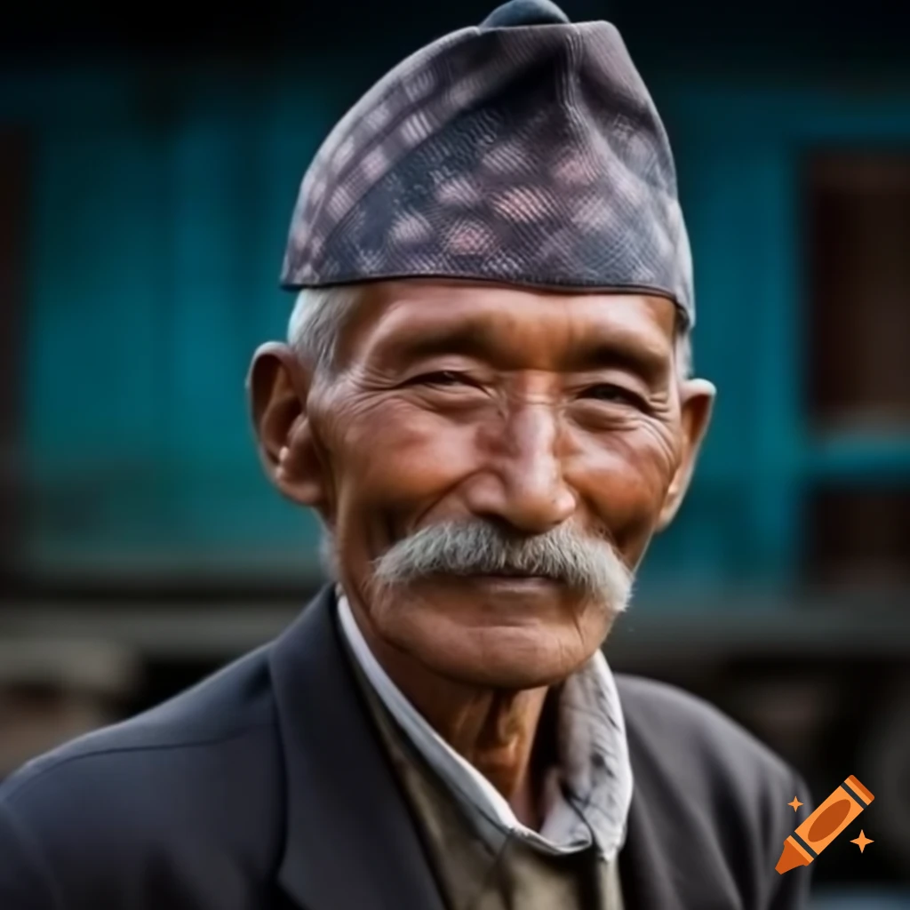 Man from Nepal in traditional attire