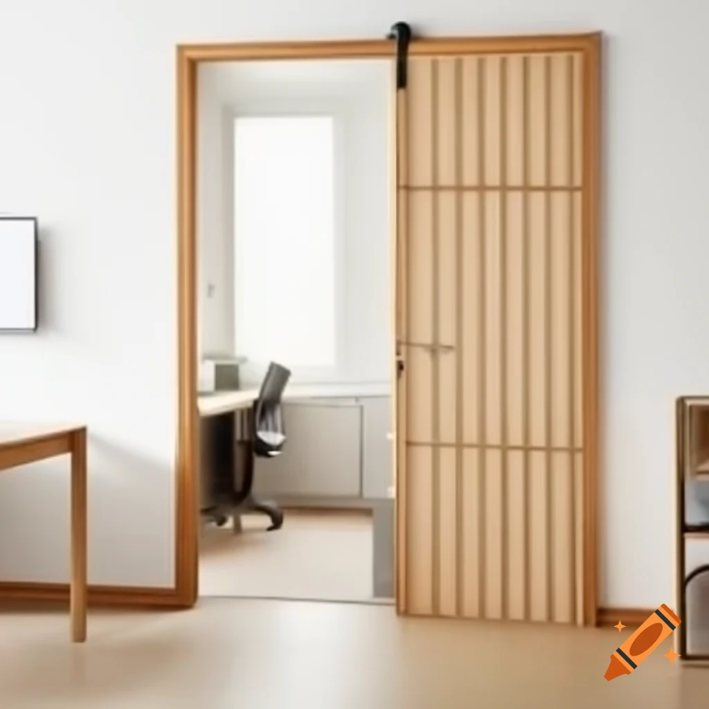 Sustainable bamboo single rail door with modern minimalism and innovative oriental touch