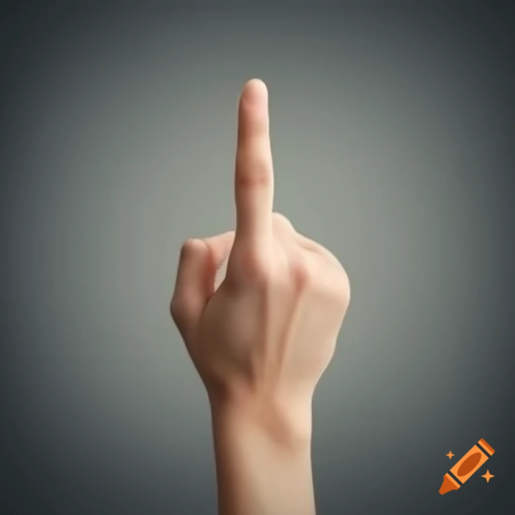 Dorsal view of a pointing finger