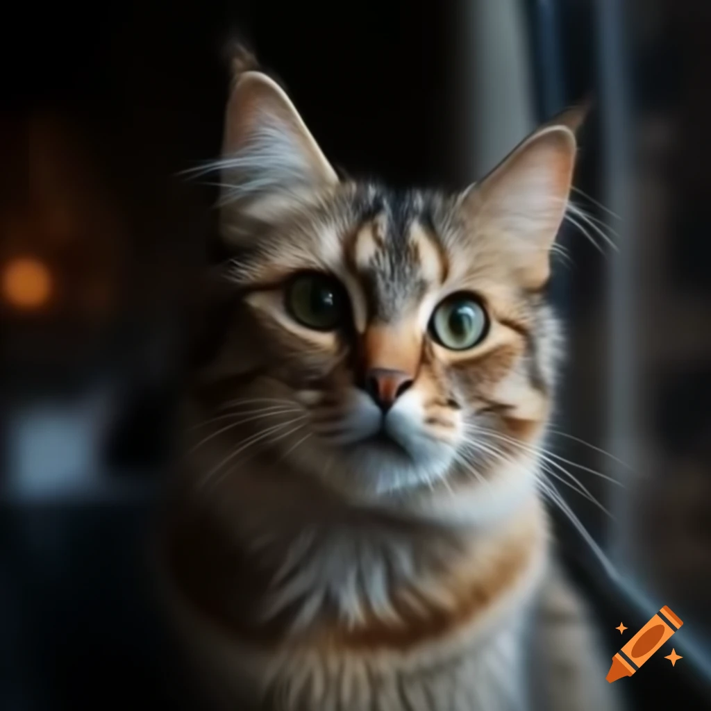 Cute cat sitting quietly