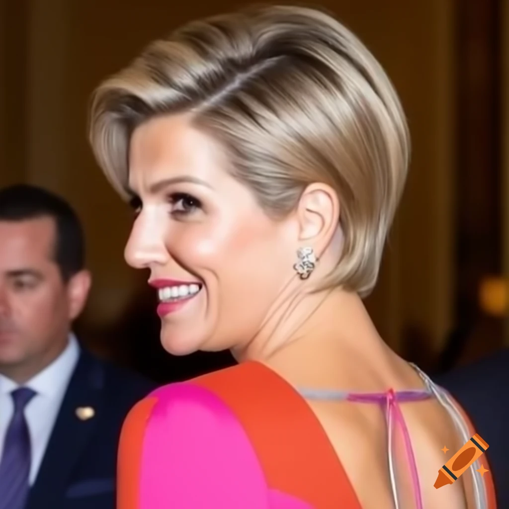 Catherine middleton with a short pixie cut and clippered sides on craiyon