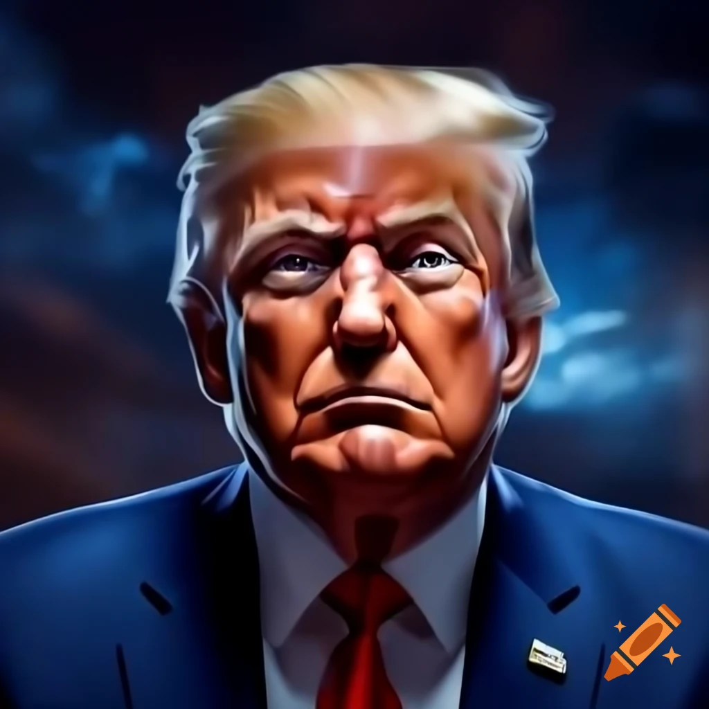 Donald Trump powered up in Dragon Ball Z style