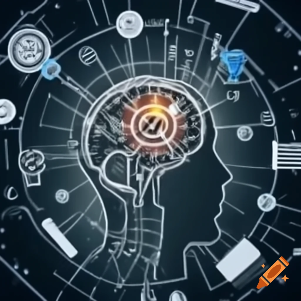 Illustration explaining Prompt Engineering in generative AI, simple design, suitable for article