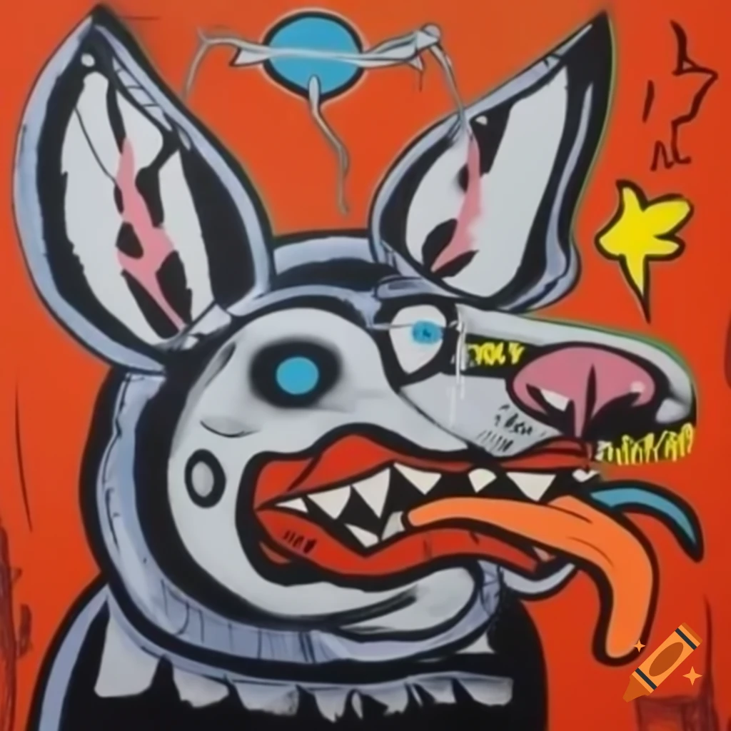 Freaky animalistic art by Jean-Michel Basquiat
