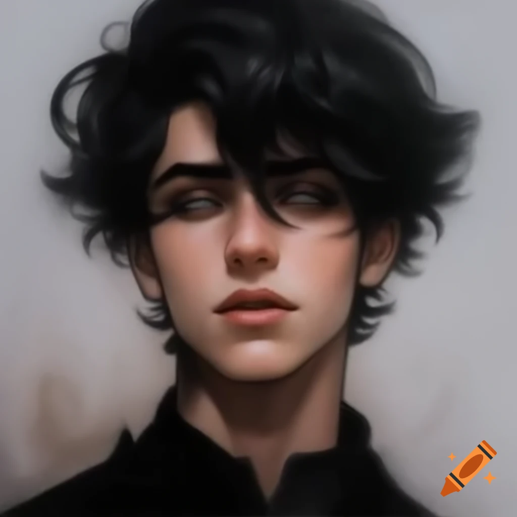 Male With Short Black Hair And Emerald Eyes Wearing A Tight Shirt And male-with-short-black-hair-and-emerald-eyes-wearing-a-tight-shirt-and