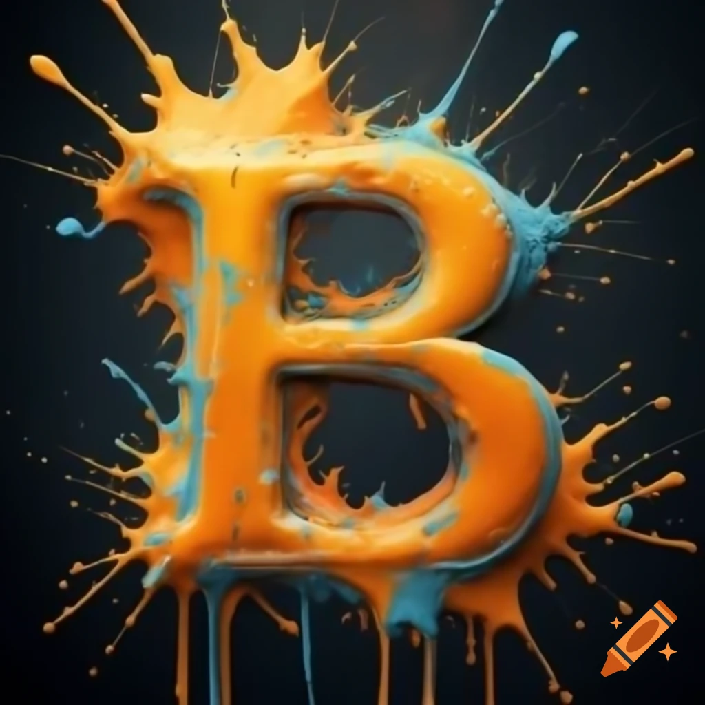 The letter A designed in bright, splashy paint