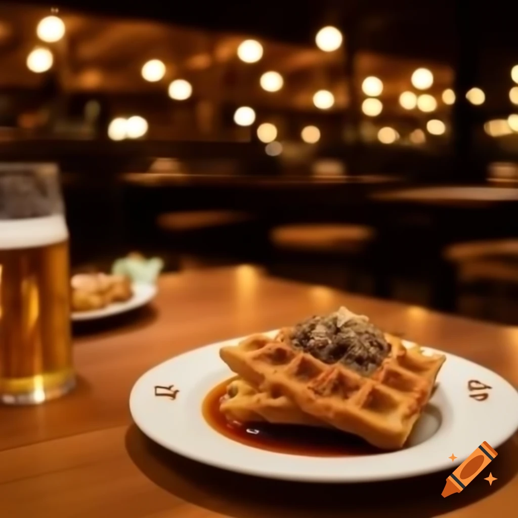 Close-up of golden crispy waffles resembling Meert gaufres from Lille, France