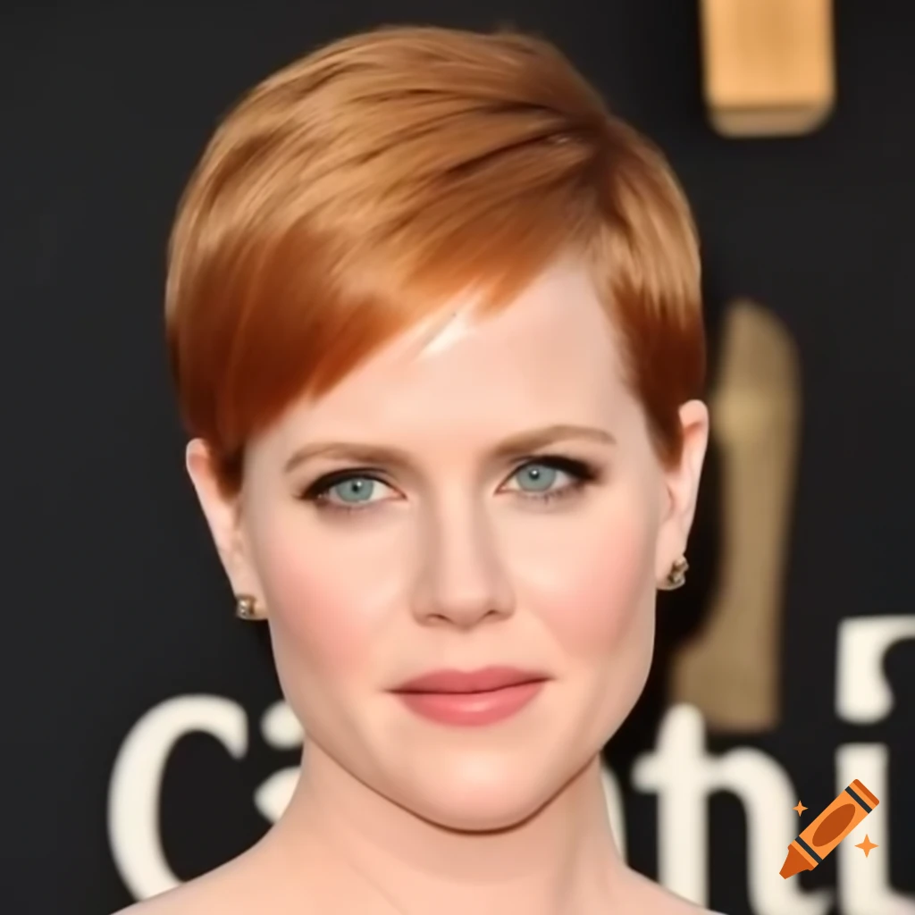 Amy Adams with a short sophisticated pixie cut