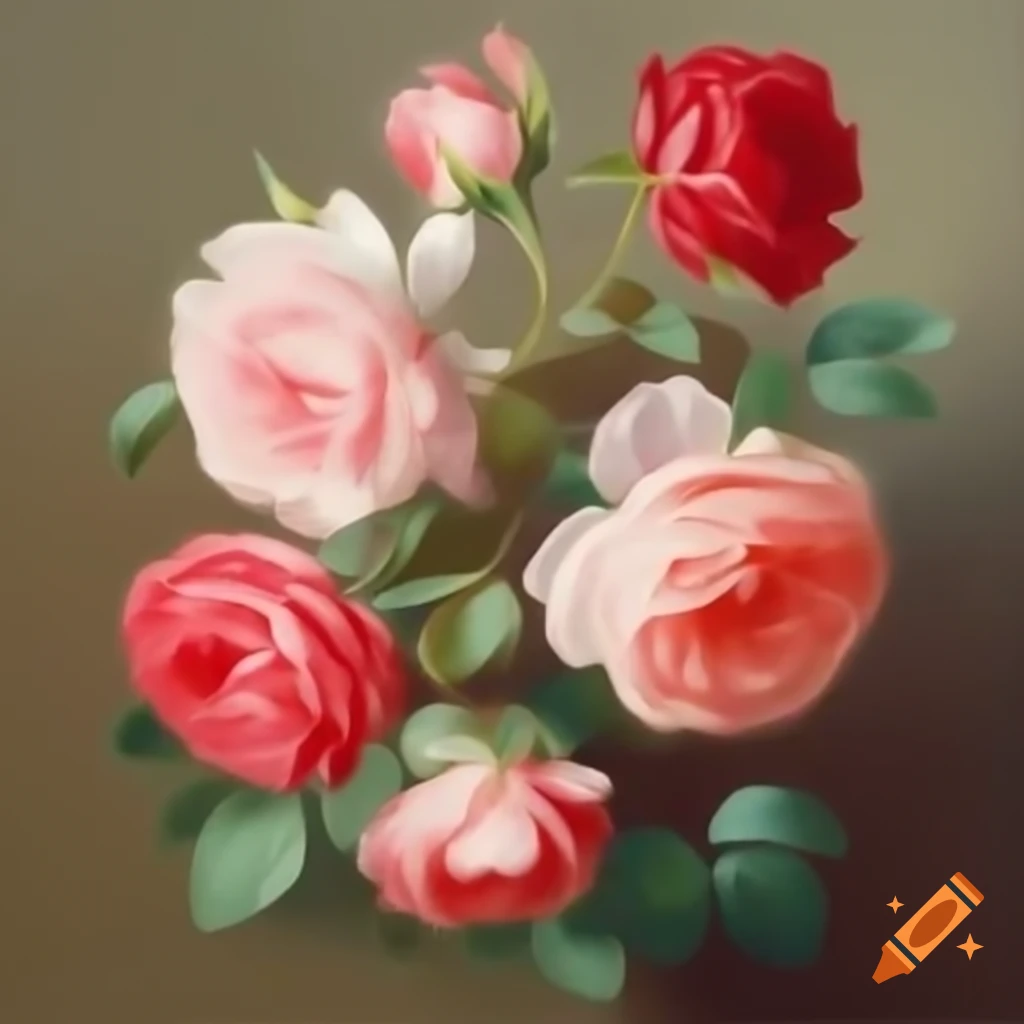 Victorian roses pattern design