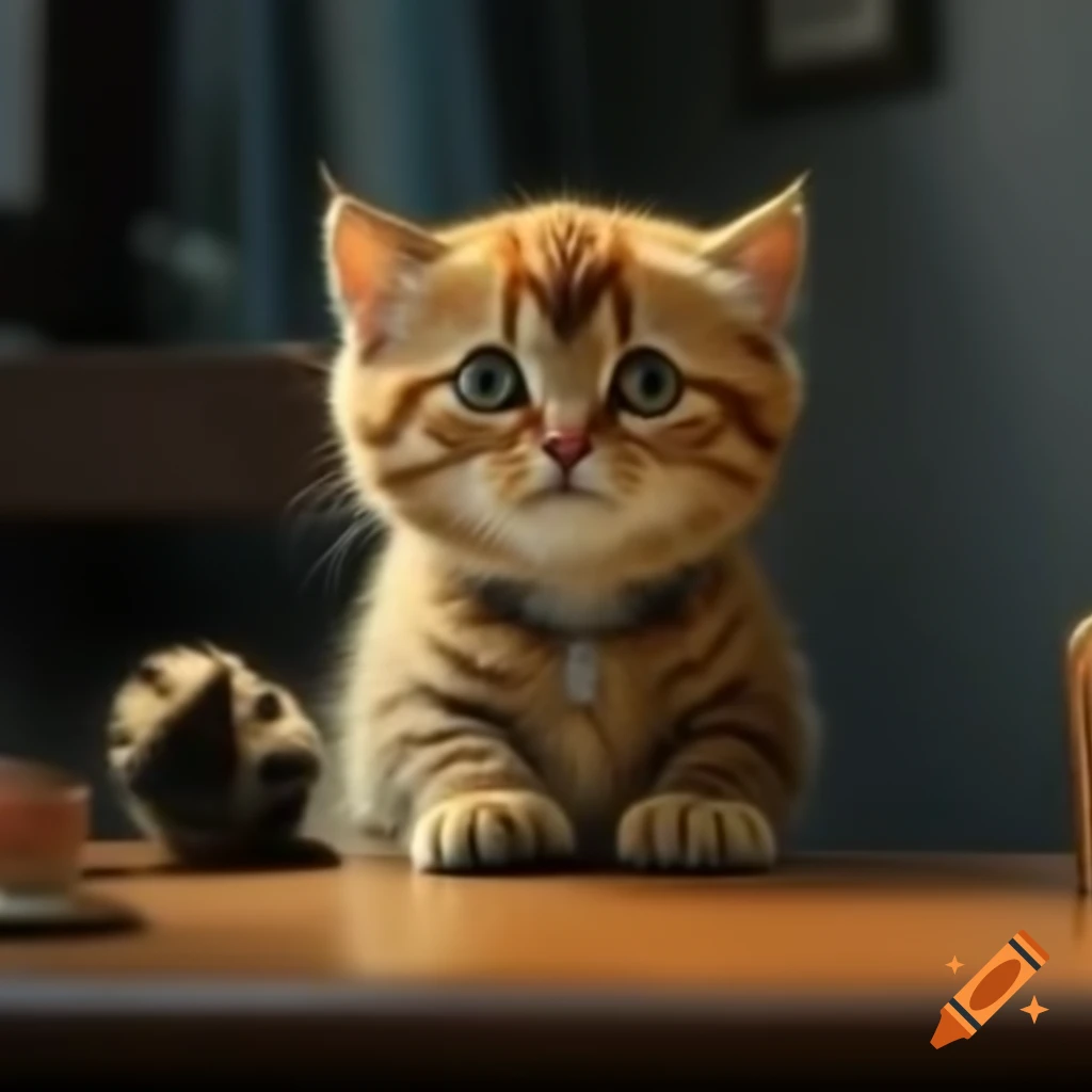 Cute cat sitting gracefully