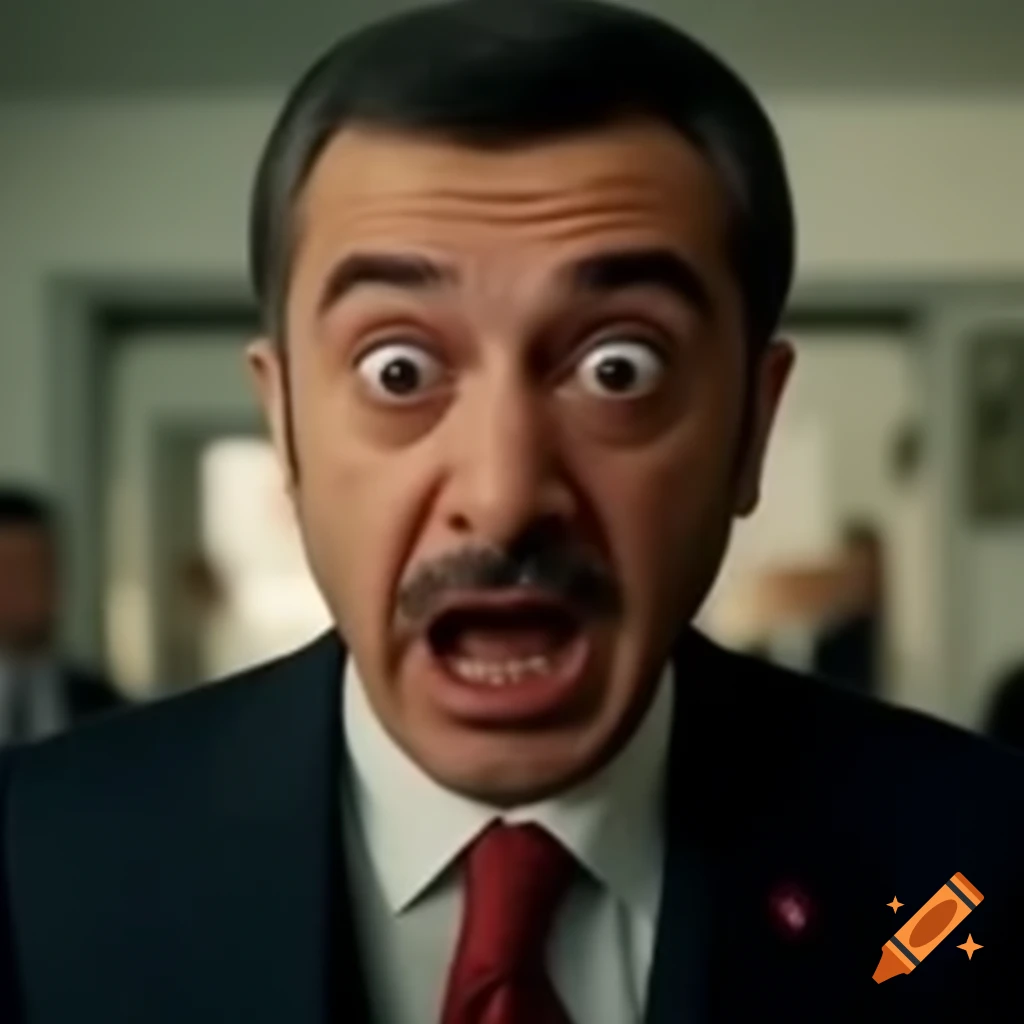 Surprised man expressing shock