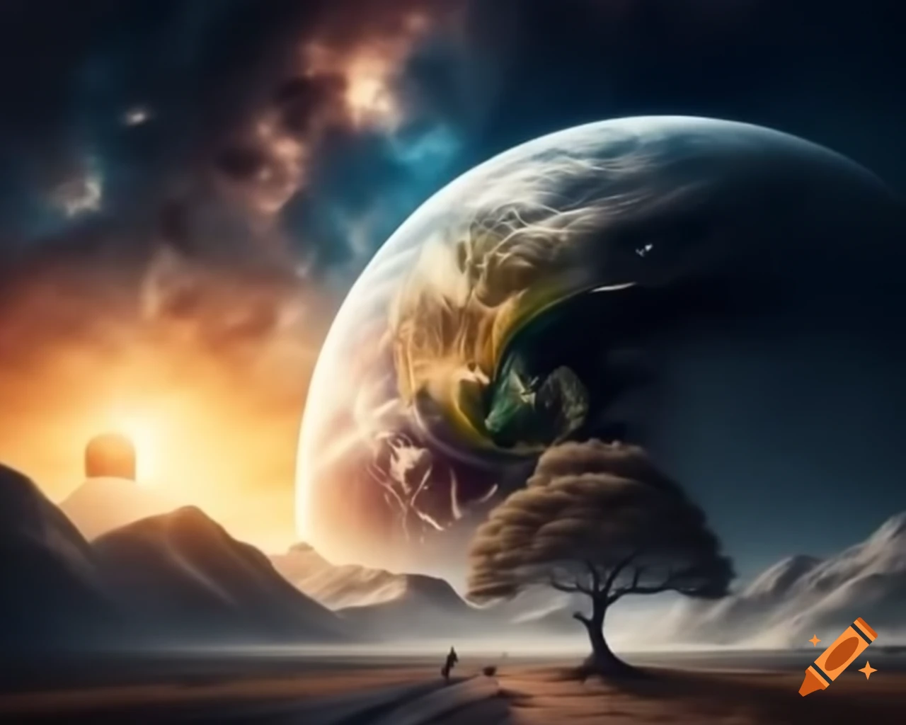 Surrealism artwork with abstract elements