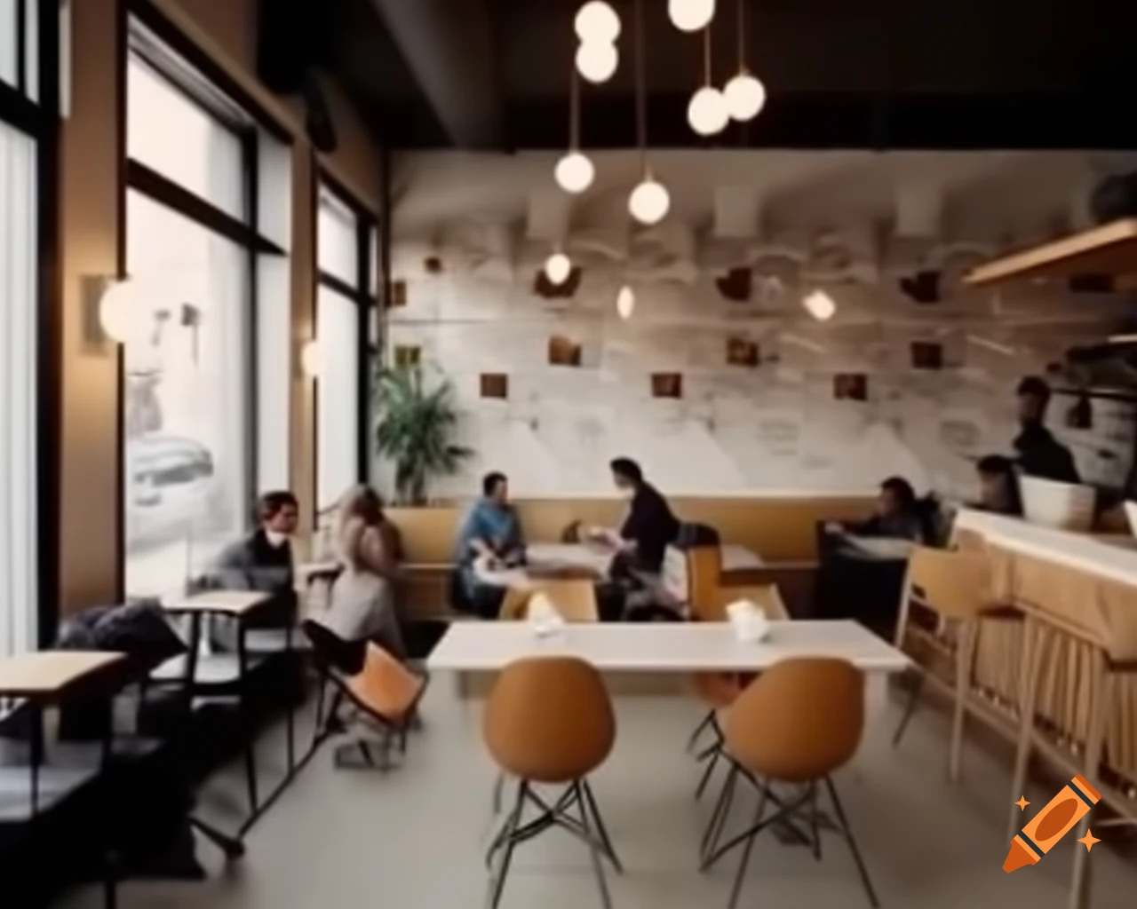 Modern style cafe interior design