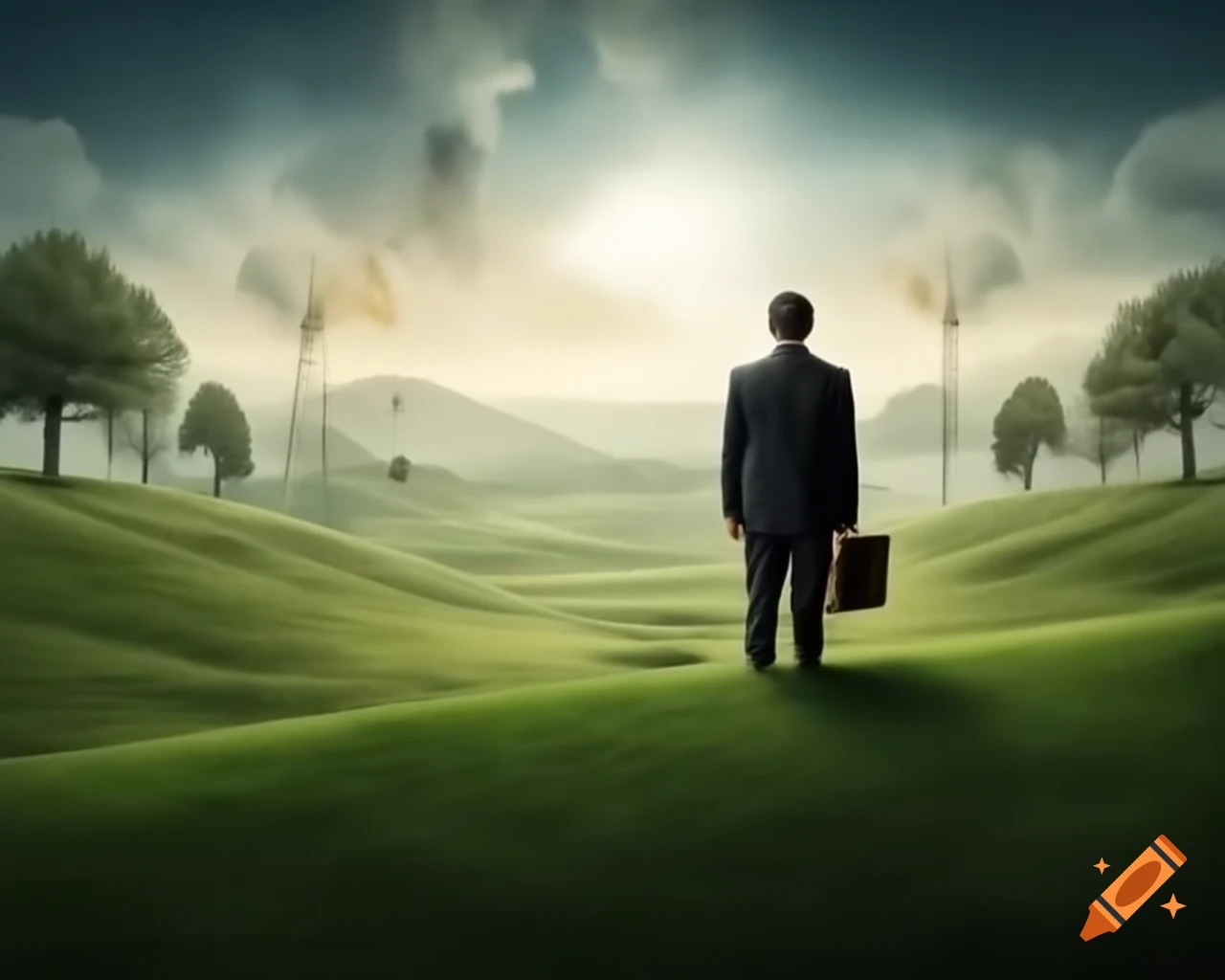 Surrealism artwork with abstract elements