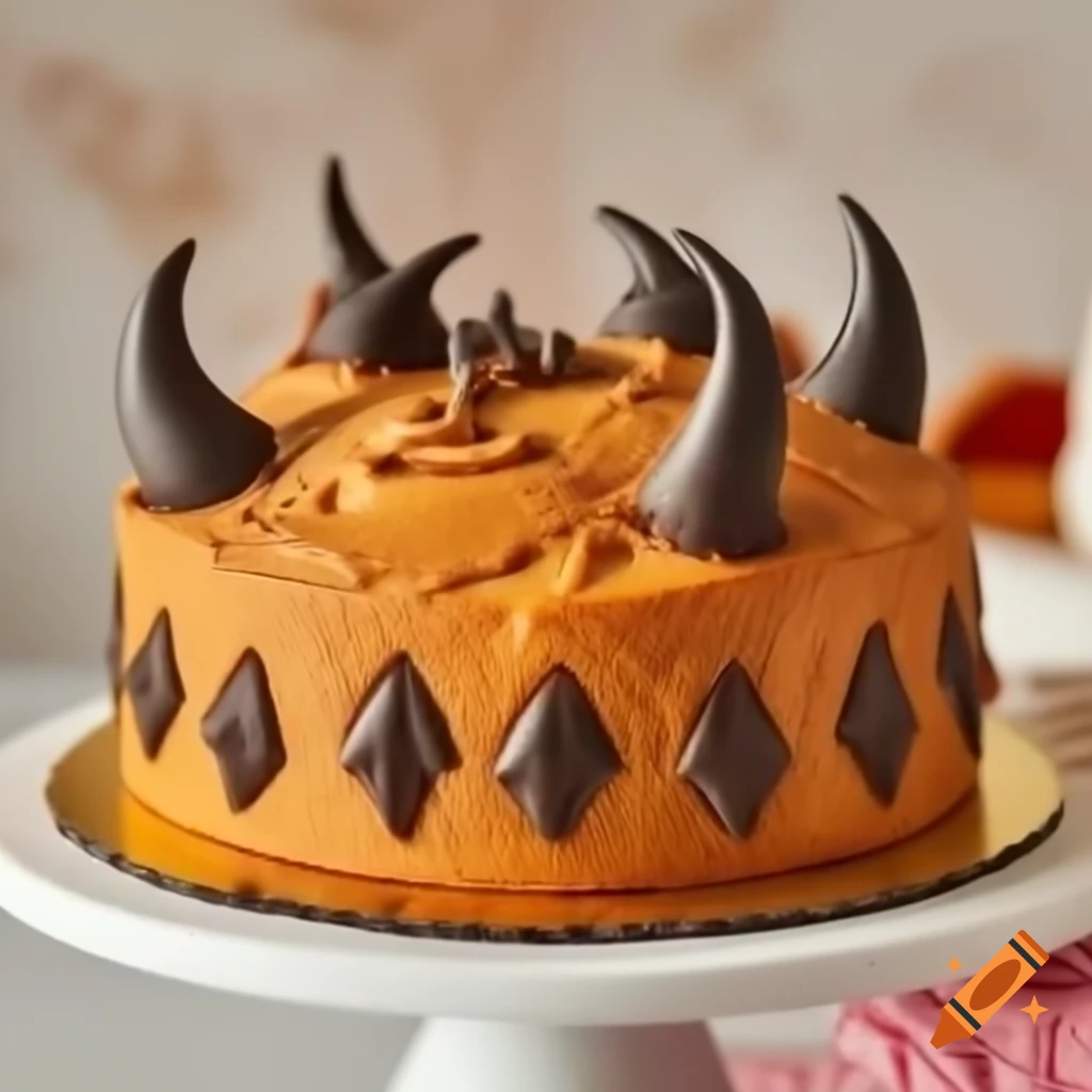 Birthday cake surrounded by forest animals on craiyon