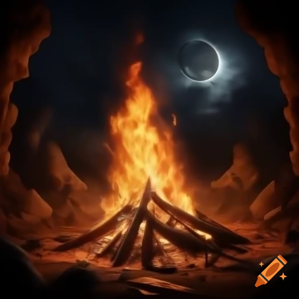 A dramatic representation of the world engulfed in flames