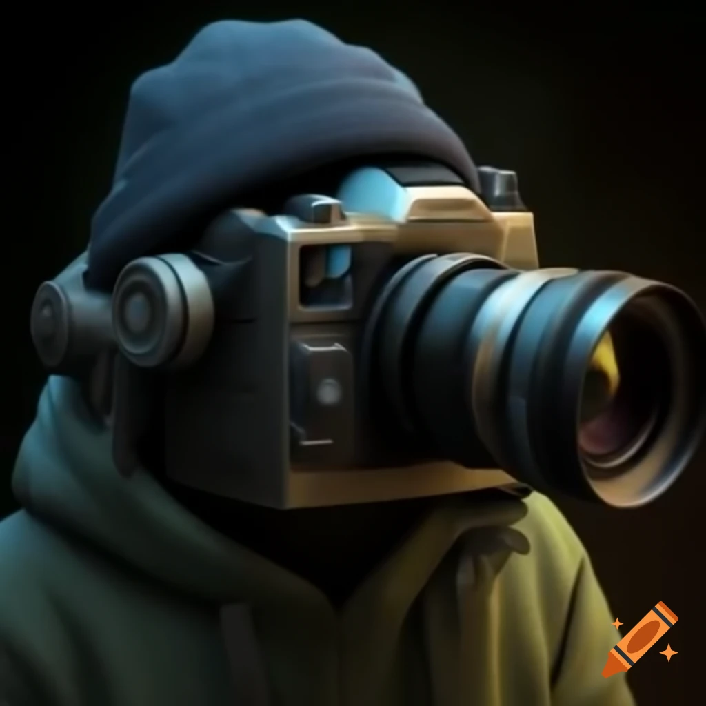 Anthropomorphic video camera character