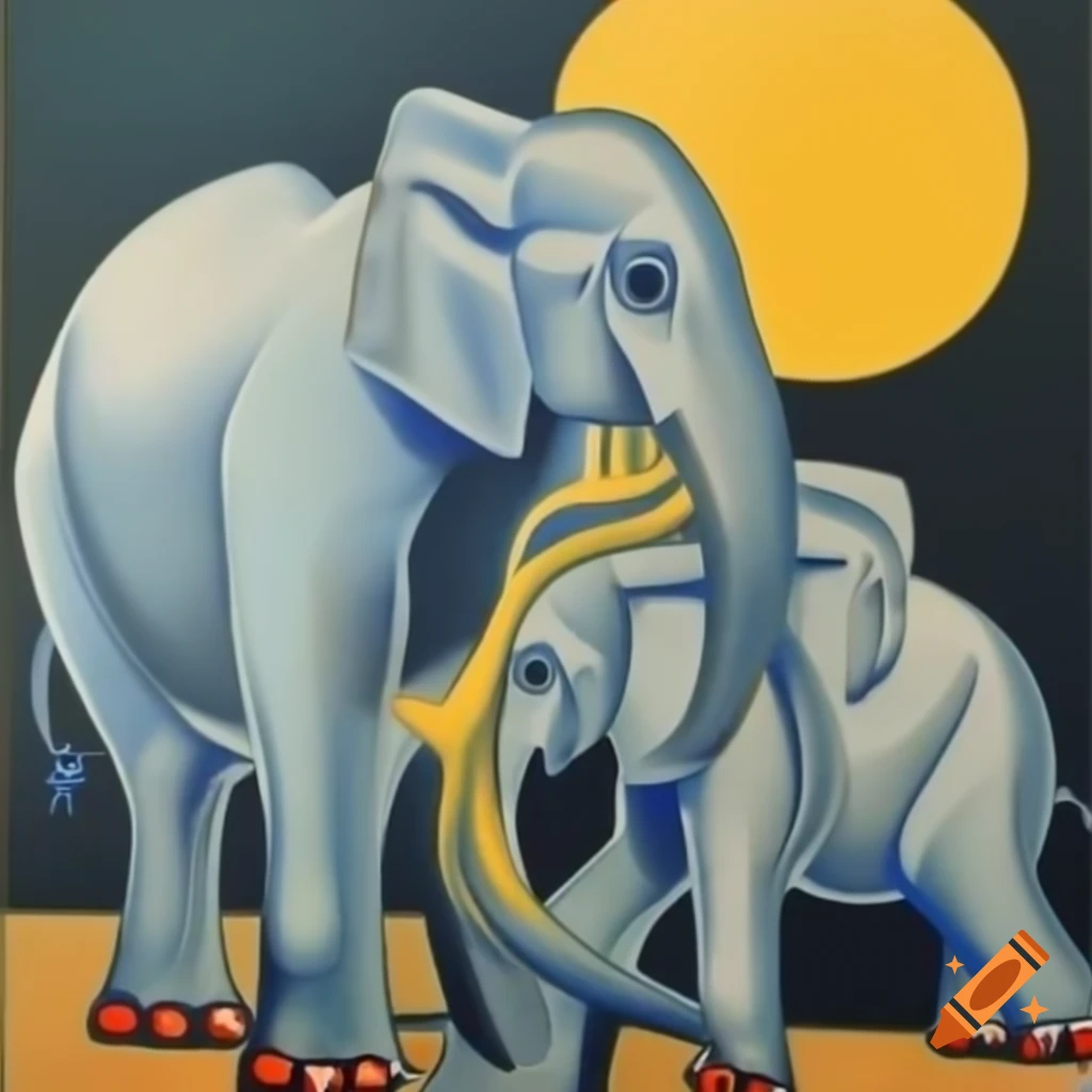 Pablo Picasso painting of an elephant