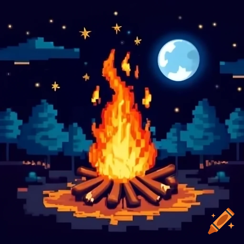 Cozy Beach Scene At Night With Wooden Chairs Fireplace Guitar And cozy-beach-scene-at-night-with-wooden-chairs-fireplace-guitar-and