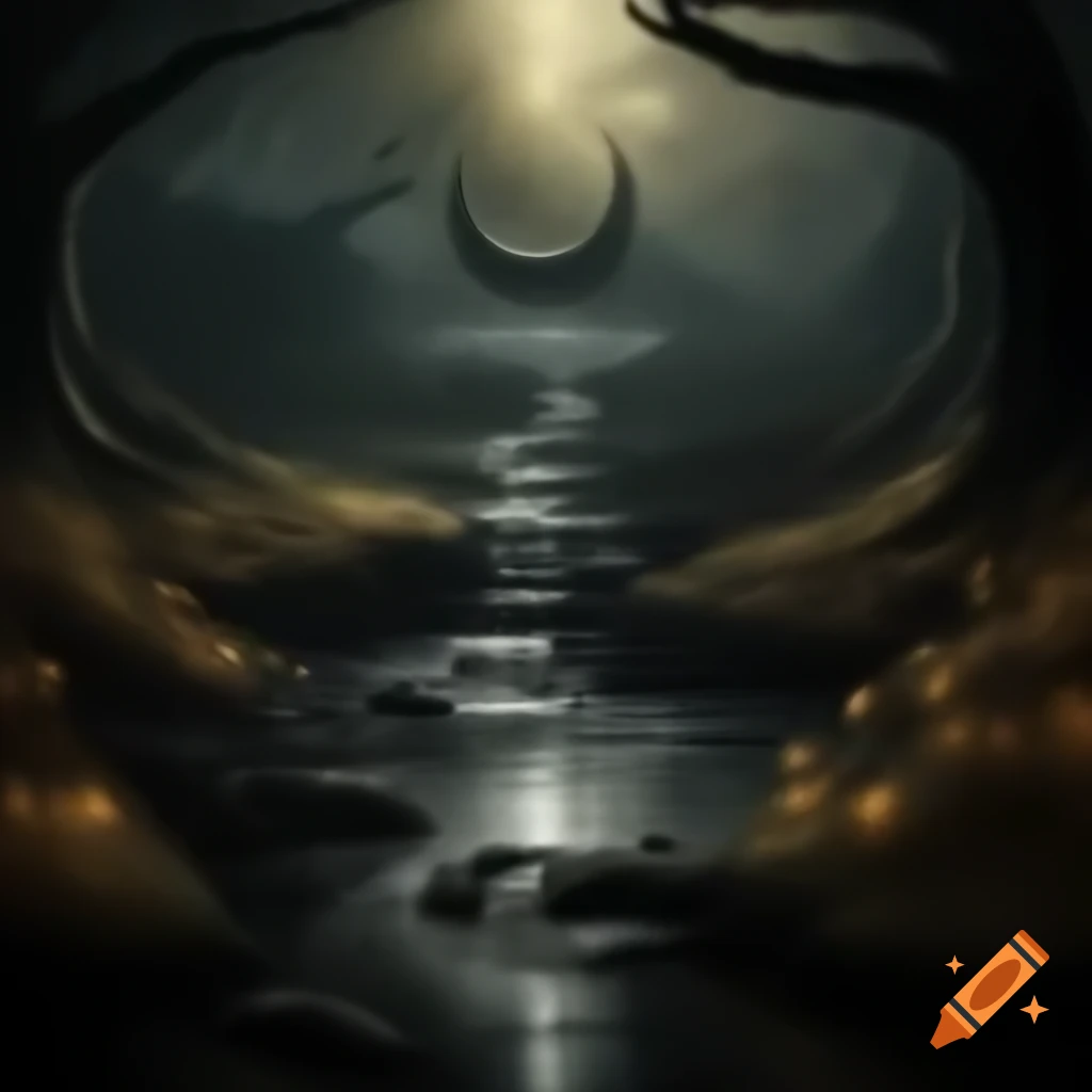 Mysterious nature with occult elements