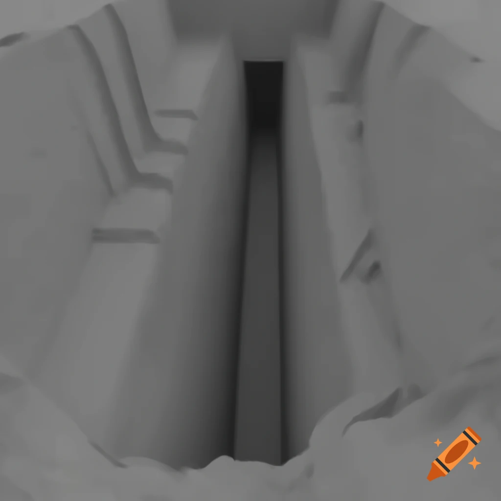 Rendered drawing of empty trench for ballistic protection installation