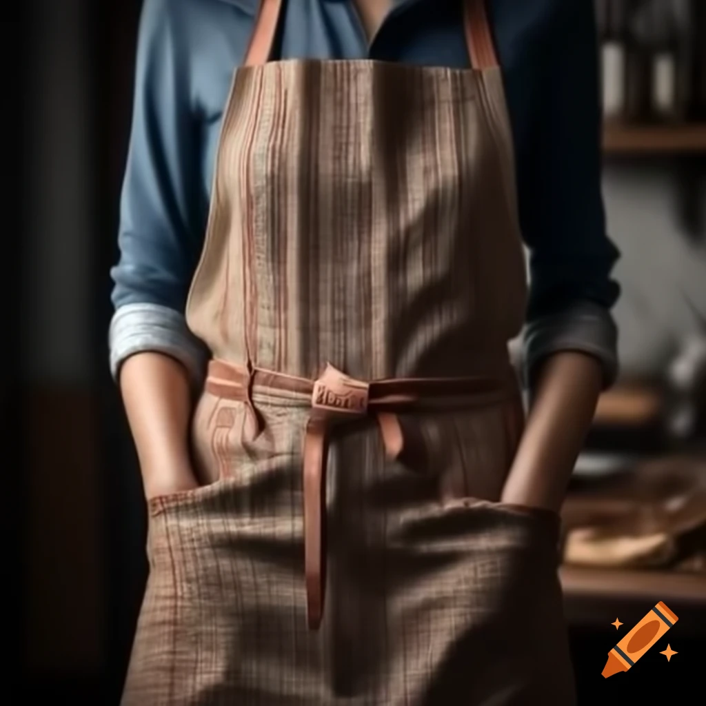 Realistic apron with decorative pattern