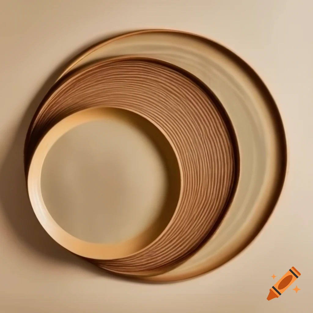 Round brown bamboo placemats showcasing woven natural fibers