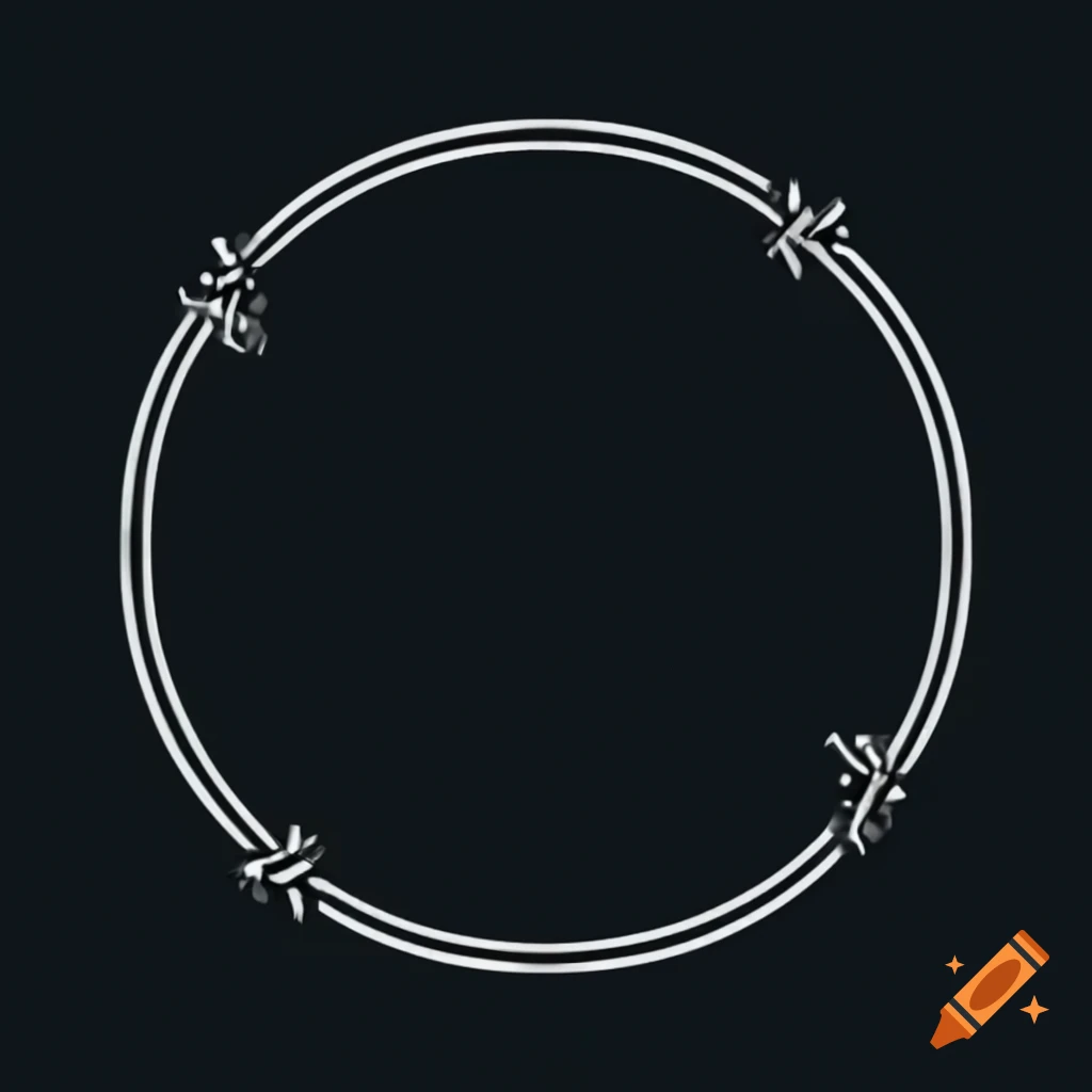 Minimalist fantasy circle frame design
