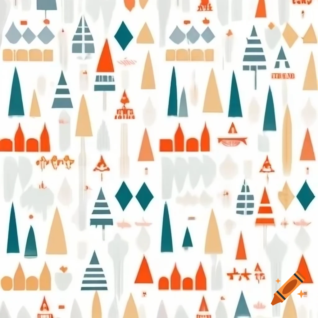 Geometric pattern featuring winter colors