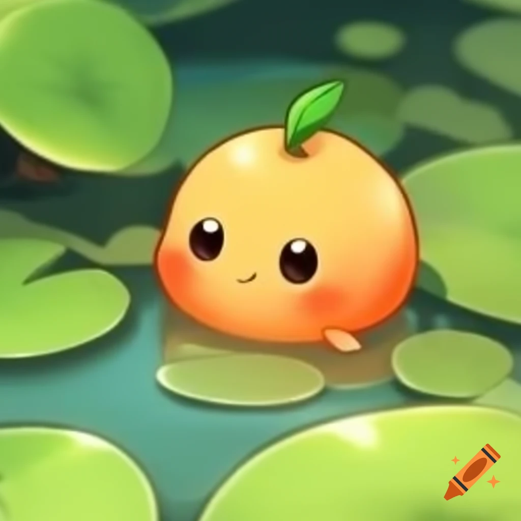 Small pond with orange water