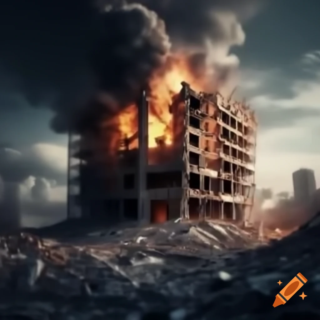 Building destroyed by explosion