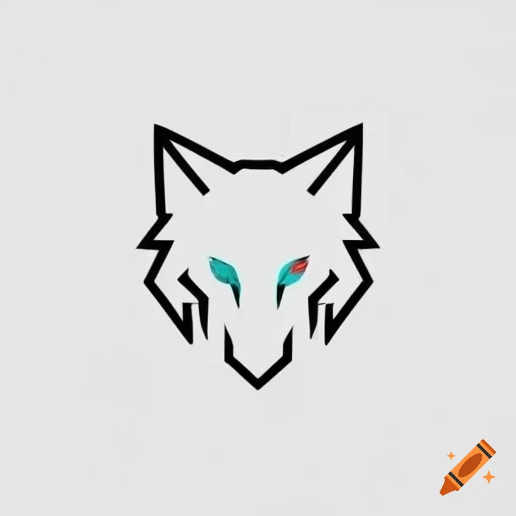 Sleek wolf logo design for gaming