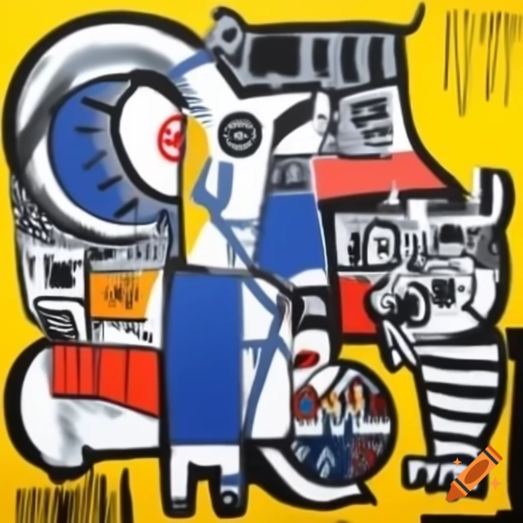 Machine animals painting by Jean-Michel Basquiat