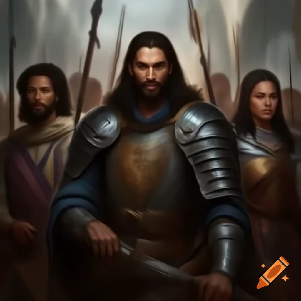 Noble warriors and wise wizards standing together, ready for battle