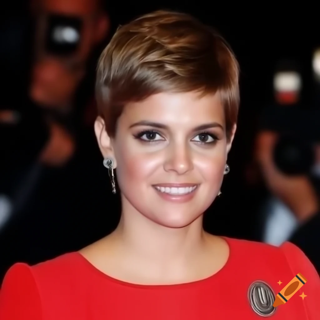 Princess Madeleine with short pixie cut hairstyle