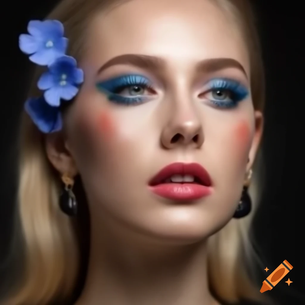 Closeup portrait of an elegant woman with realistic details