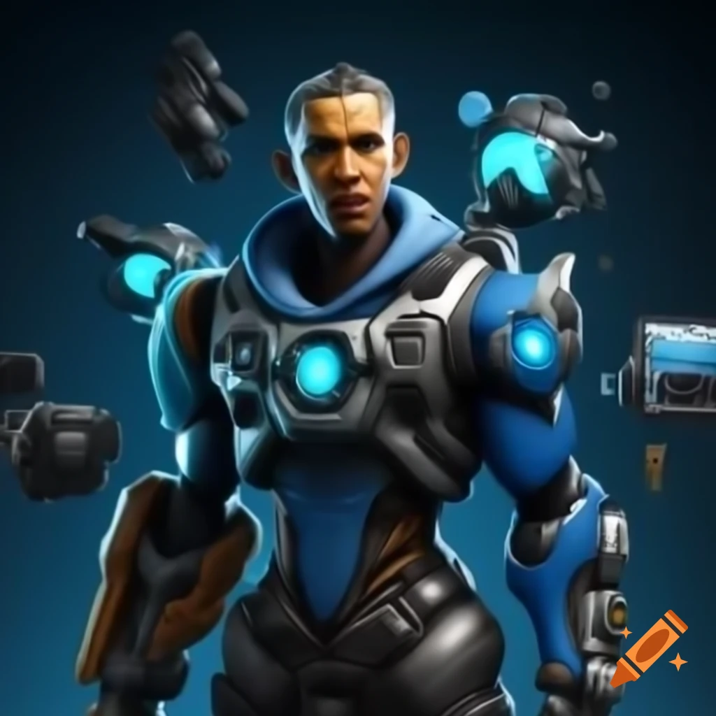 Barack Obama reimagined as futuristic Overwatch support hero in high-tech healing suit