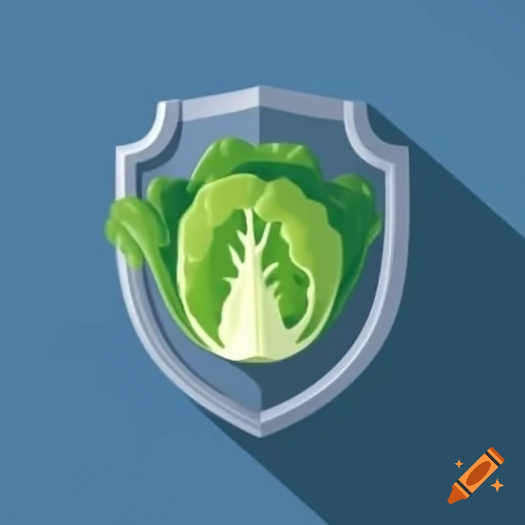Police badge featuring cabbage design on the shield on craiyon