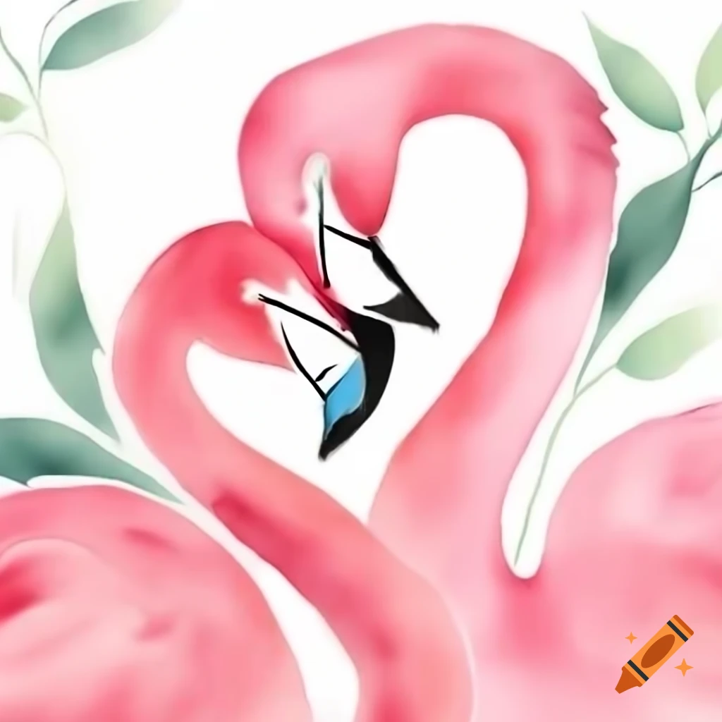 Delicate flamingo pink kraken in whimsical style
