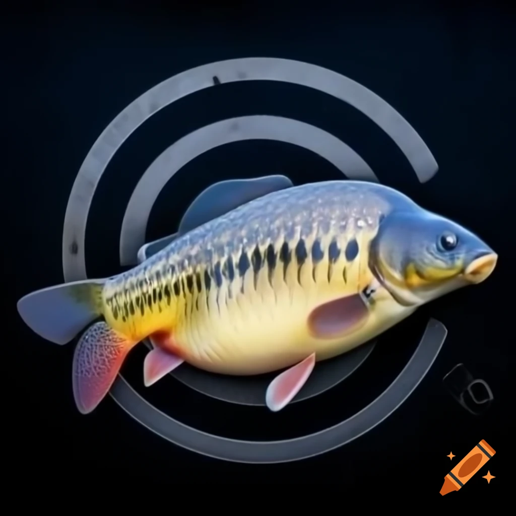 Logo design for bite alarm and carp featuring subtitle 'Borsod Britön'